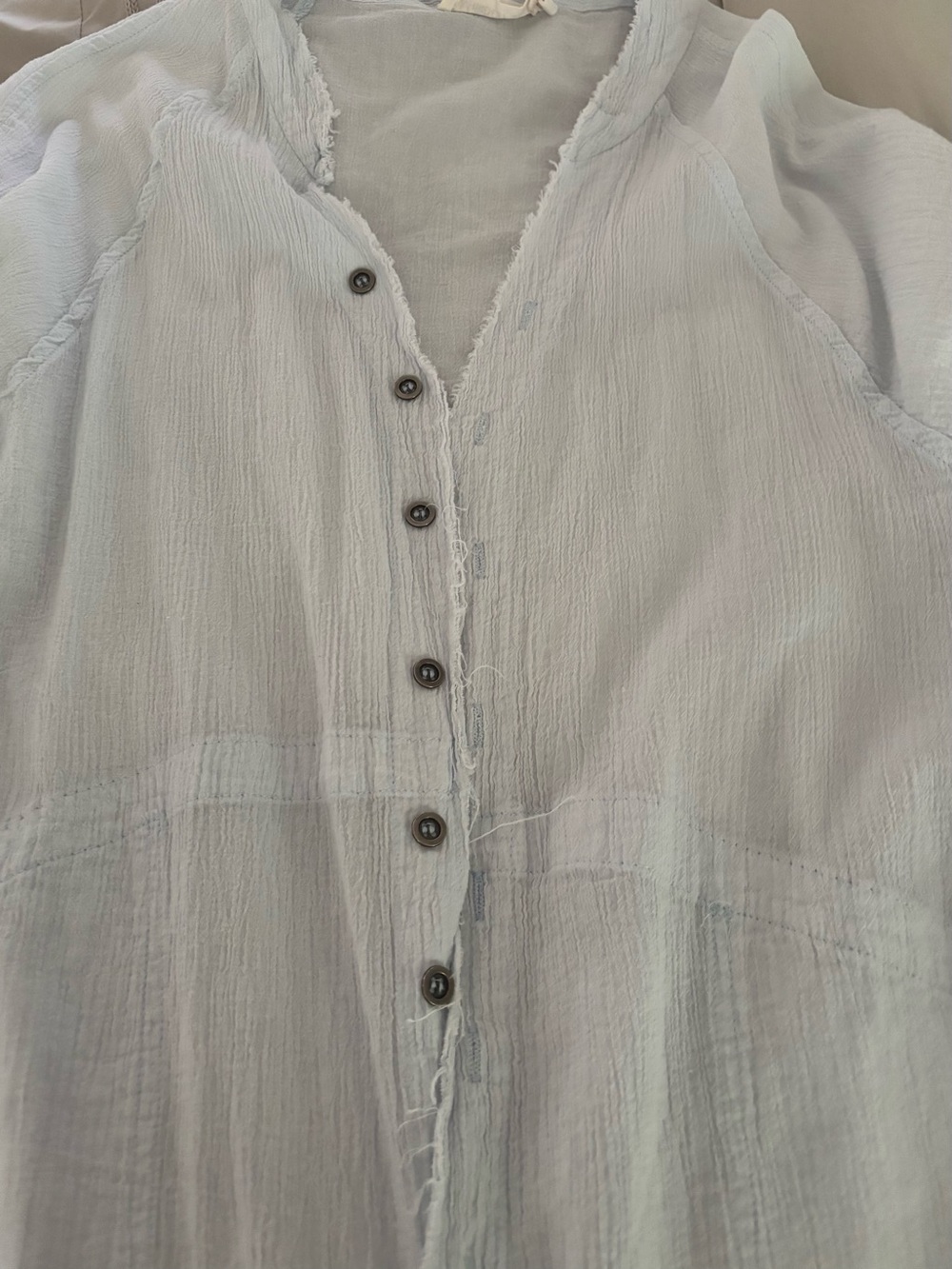 Light Blue Womens Button-Up Shirt